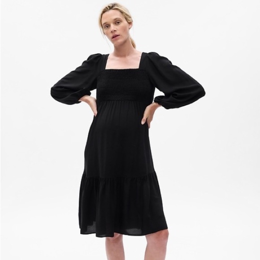 GAP Maternity Smocked Midi Dress
